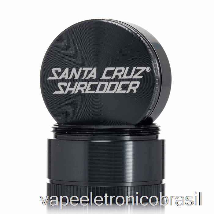 Vape Recarregável Santa Cruz Triturador 1.6 Polegadas Pequeno Moedor De 3 Peças Cinza (40mm)